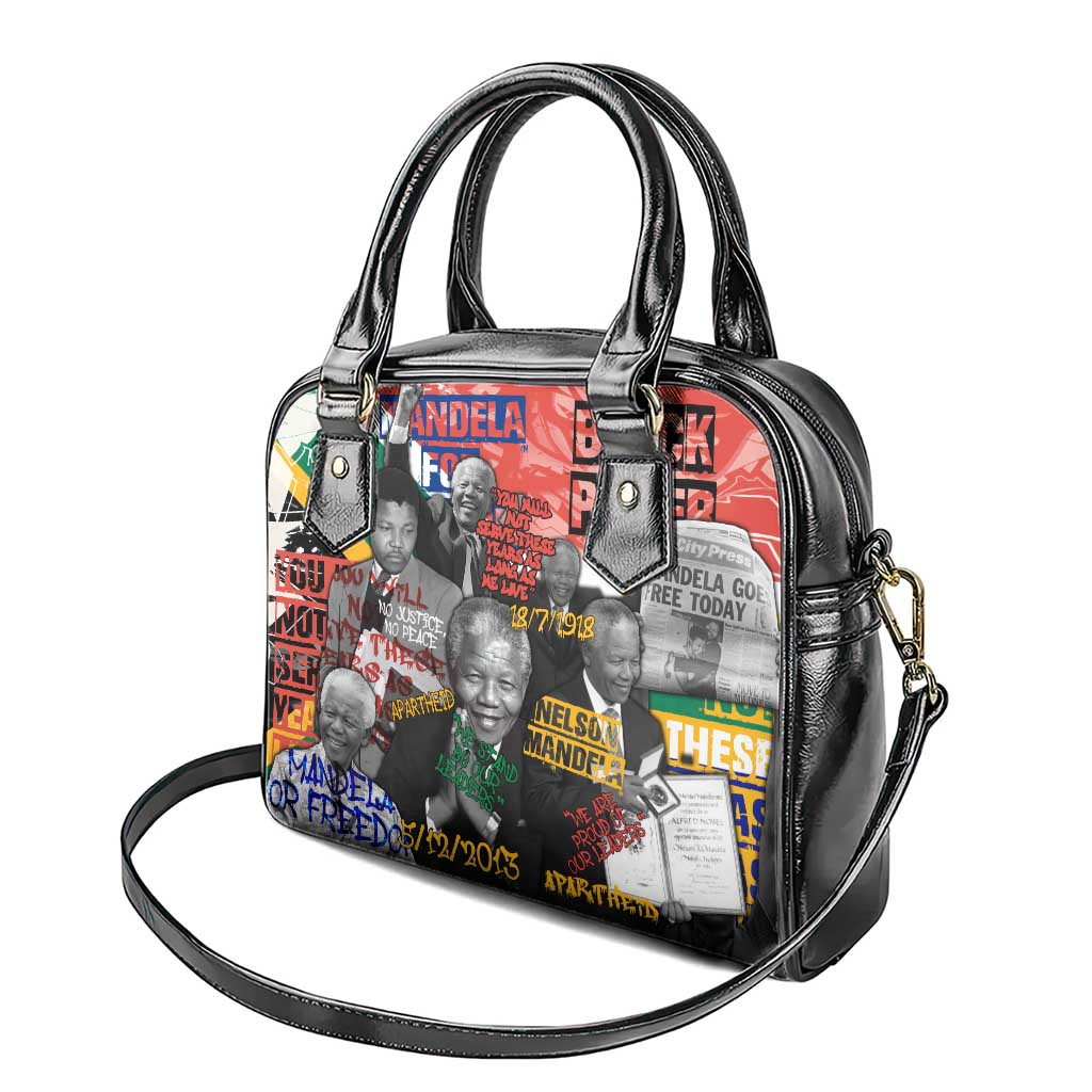 Nelson Mandela Graffiti Shoulder Handbag Street Spray Art Recreating The Life Of A Great Man - African Pride