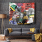 Nelson Mandela Graffiti Tapestry Street Spray Art Recreating The Life Of A Great Man - African Pride