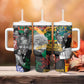 Nelson Mandela Graffiti Tumbler With Handle Street Spray Art Recreating The Life Of A Great Man - African Pride