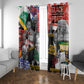 Nelson Mandela Graffiti Window Curtain Street Spray Art Recreating The Life Of A Great Man - African Pride