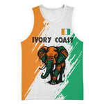 Ivory Coast Basketball Jersey African Elephant in Ivorian Flag Colors TS04