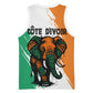 Ivory Coast Basketball Jersey African Elephant in Ivorian Flag Colors TS04