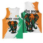 Ivory Coast Basketball Jersey African Elephant in Ivorian Flag Colors TS04