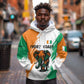 Ivory Coast Hoodie African Elephant in Ivorian Flag Colors - African Pride