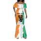 Ivory Coast Mermaid Dress African Elephant in Ivorian Flag Colors - African Pride