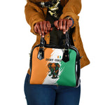 Ivory Coast Shoulder Handbag African Elephant in Ivorian Flag Colors - African Pride