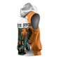 Ivory Coast Sleeveless Hoodie African Elephant in Ivorian Flag Colors - African Pride