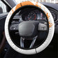 Ivory Coast Steering Wheel Cover African Elephant in Ivorian Flag Colors - African Pride