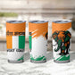 Ivory Coast Tumbler Cup African Elephant in Ivorian Flag Colors - African Pride