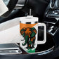 Ivory Coast Tumbler With Handle African Elephant in Ivorian Flag Colors - African Pride