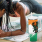 Ivory Coast Tumbler With Handle African Elephant in Ivorian Flag Colors - African Pride