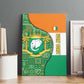 Ivory Coast Canvas Wall Art Elephant Crest and Tribal Pattern - African Pride