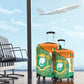 Ivory Coast Luggage Cover Elephant Crest and Tribal Pattern - African Pride