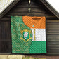 Ivory Coast Quilt Elephant Crest and Tribal Pattern - African Pride