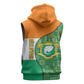 Ivory Coast Sleeveless Hoodie Elephant Crest and Tribal Pattern - African Pride