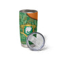 Ivory Coast Tumbler Cup Elephant Crest and Tribal Pattern - African Pride
