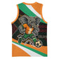 Ivory Coast Elephants Football Basketball Jersey Soccer with Tribal Pattern TS04