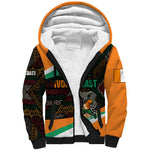 Ivory Coast Elephants Football Sherpa Hoodie Soccer with Tribal Pattern - African Pride