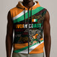 Ivory Coast Elephants Football Sleeveless Zip Hoodie Soccer with Tribal Pattern - African Pride