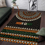 Ivory Coast African Pattern Area Rug Ethnic Geometric and National Motto - African Pride
