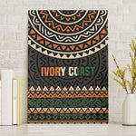 Ivory Coast African Pattern Canvas Wall Art Ethnic Geometric and National Motto - African Pride