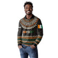 Ivory Coast African Pattern Long Sleeve Polo Shirt Ethnic Geometric and National Motto - African Pride
