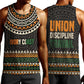 Ivory Coast African Pattern Men Tank Top Ethnic Geometric and National Motto - African Pride