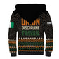 Ivory Coast African Pattern Sherpa Hoodie Ethnic Geometric and National Motto - African Pride