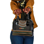 Ivory Coast African Pattern Shoulder Handbag Ethnic Geometric and National Motto - African Pride