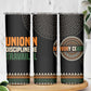 Ivory Coast African Pattern Skinny Tumbler Ethnic Geometric and National Motto - African Pride