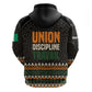 Ivory Coast African Pattern Zip Hoodie Ethnic Geometric and National Motto - African Pride