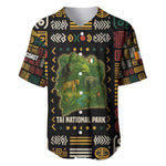 Ivory Coast Baseball Jersey Tai National Park Wildlife Map - African Pride