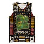 Ivory Coast Basketball Jersey Tai National Park Wildlife Map TS04