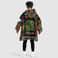 Ivory Coast Kid Wearable Blanket Hoodie Tai National Park Wildlife Map - African Pride