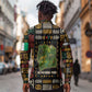 Ivory Coast Long Sleeve Button Shirt Tai National Park Wildlife Map - African Pride