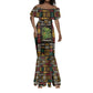 Ivory Coast Mermaid Dress Tai National Park Wildlife Map - African Pride