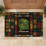 Ivory Coast Rubber Doormat Tai National Park Wildlife Map - African Pride