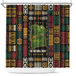 Ivory Coast Shower Curtain Tai National Park Wildlife Map - African Pride