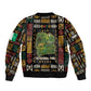 Ivory Coast Sleeve Zip Bomber Jacket Tai National Park Wildlife Map - African Pride