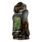 Ivory Coast Sleeveless Hoodie Tai National Park Wildlife Map - African Pride
