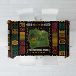 Ivory Coast Tablecloth Tai National Park Wildlife Map - African Pride
