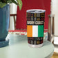 Ivory Coast Tumbler Cup Tai National Park Wildlife Map - African Pride