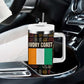 Ivory Coast Tumbler With Handle Tai National Park Wildlife Map - African Pride