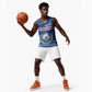 Cape Verde Christmas Basketball Jersey Blue Festive Pattern Sailing Santa and National Emblem Motif TS04