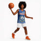 Cape Verde Christmas Basketball Jersey Blue Festive Pattern Sailing Santa and National Emblem Motif TS04
