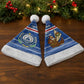 Cape Verde Christmas Santa Hat Blue Festive Pattern Sailing Santa and National Emblem Motif - African Pride