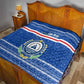 Cape Verde Christmas Quilt Blue Festive Pattern Sailing Santa and National Emblem Motif - African Pride