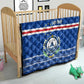 Cape Verde Christmas Quilt Blue Festive Pattern Sailing Santa and National Emblem Motif - African Pride