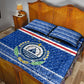 Cape Verde Christmas Quilt Bed Set Blue Festive Pattern Sailing Santa and National Emblem Motif - African Pride
