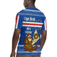 Cape Verde Christmas Rugby Jersey Blue Festive Pattern Sailing Santa and National Emblem Motif - African Pride